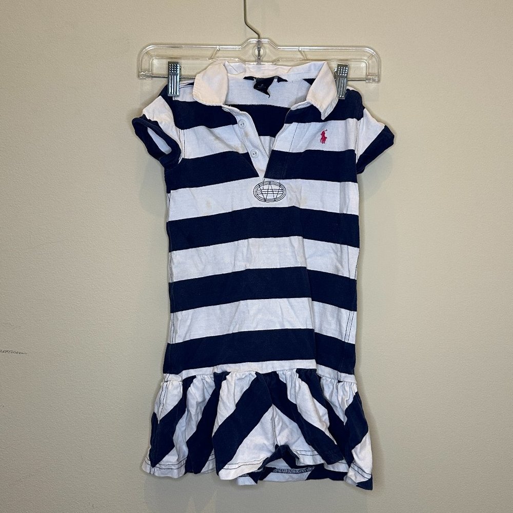 Girls Size 6 Ralph Lauren striped polo dress